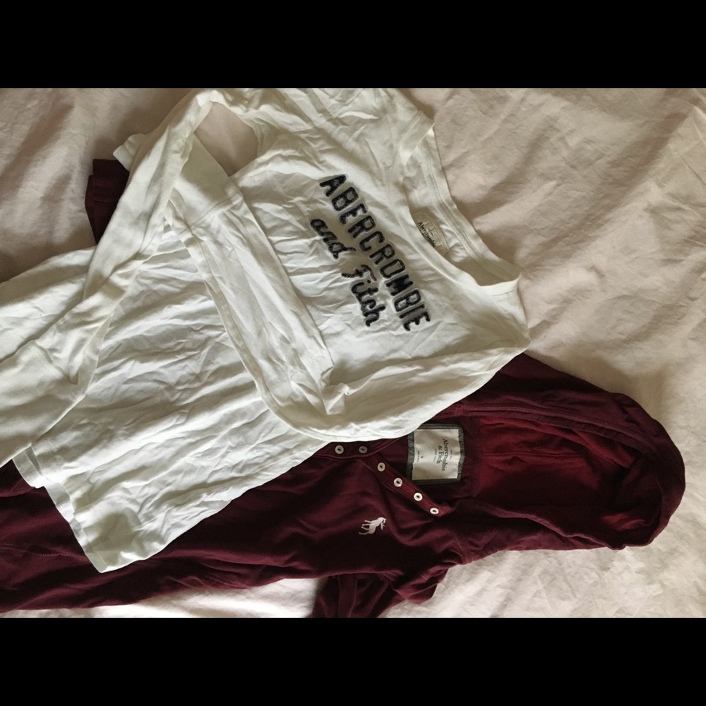 Abercrombie & Fitch long sleeve & half hoodie sz M